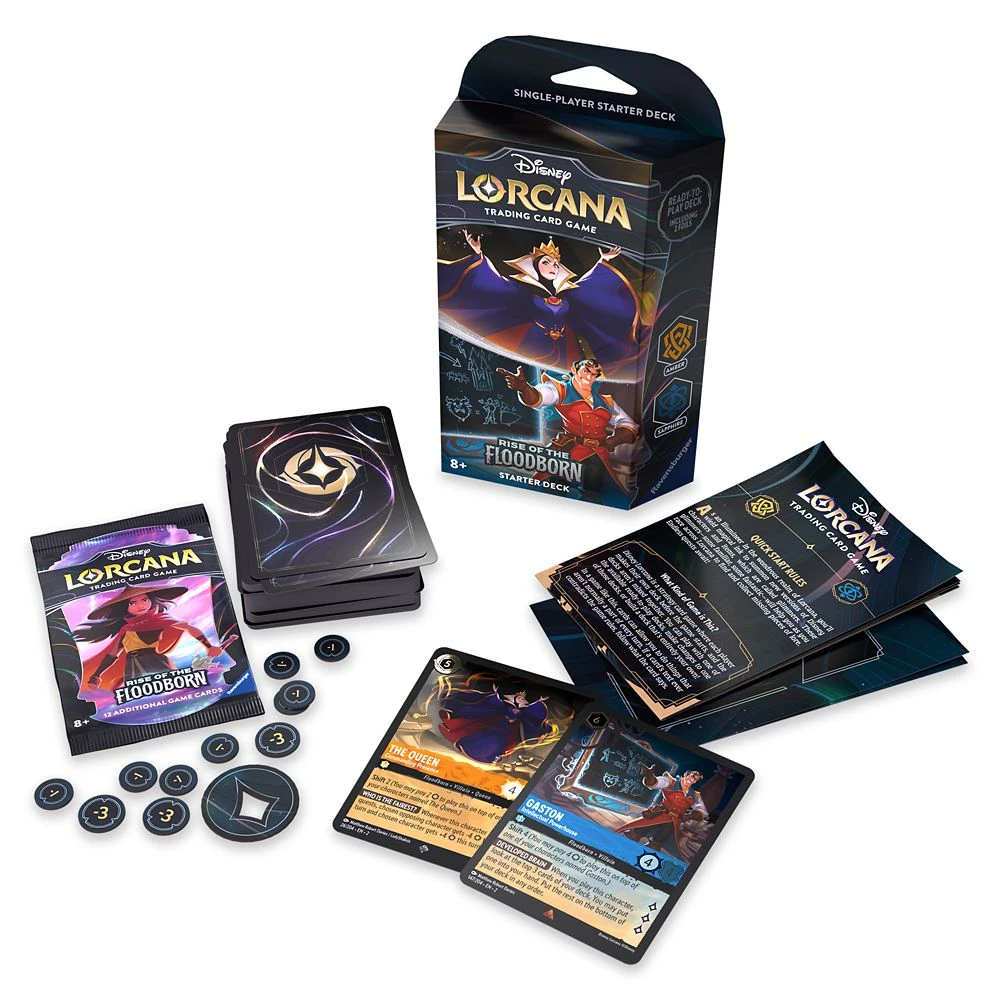 Disney Lorcana Trading Card Game By Ravensburger – Rise Of The Floodborn – Starter Deck – Evil Queen And Gaston 1 Disney Lorcana Trading Card Game By Ravensburger – Rise Of The Floodborn – Starter Deck – Evil Queen And Gaston