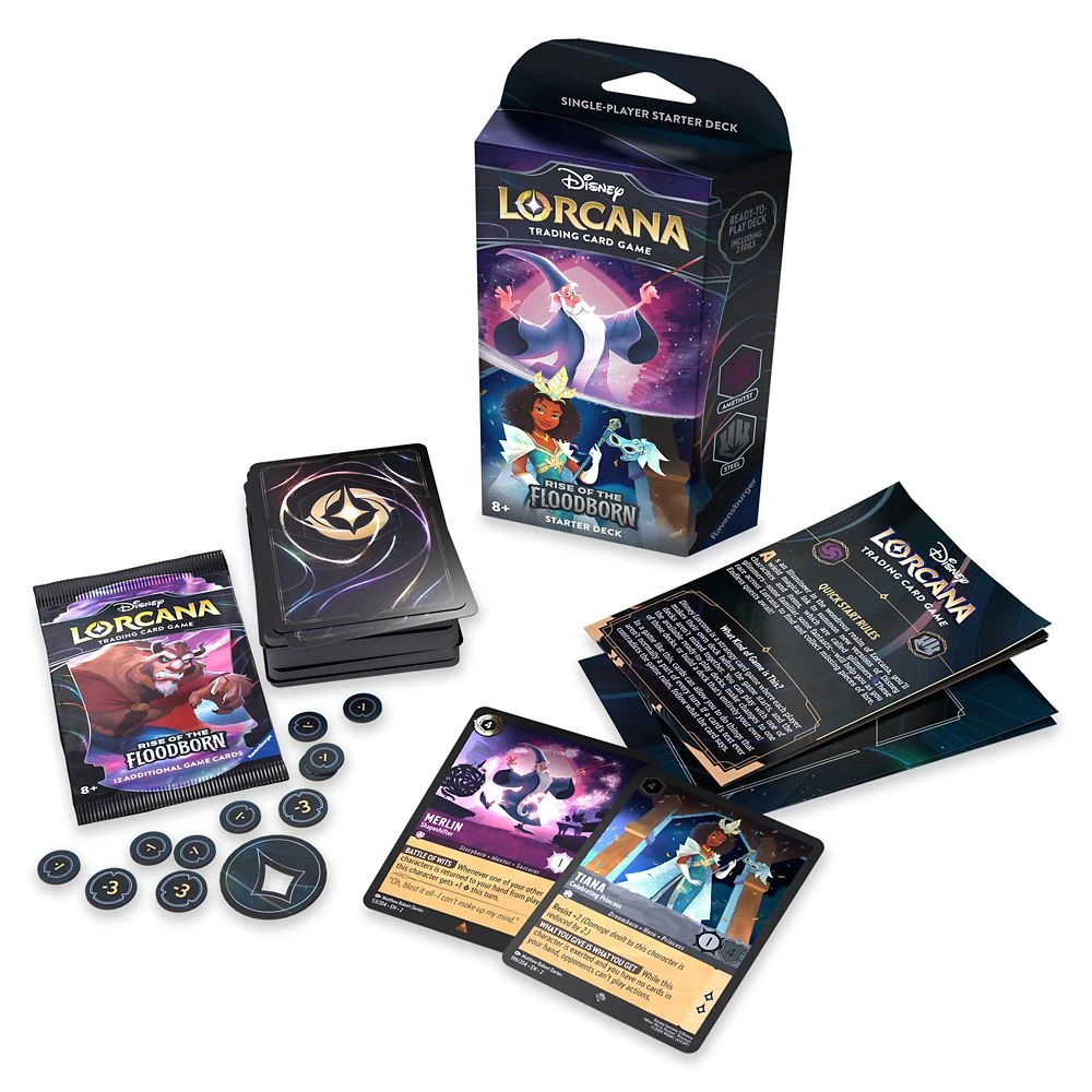 Disney Lorcana Trading Card Game By Ravensburger – Rise Of The Floodborn – Starter Deck – Merlin And Tiana 1 Disney Lorcana Trading Card Game By Ravensburger – Rise Of The Floodborn – Starter Deck – Merlin And Tiana