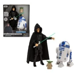 Disney 39 Disney Luke Skywalker, R2-D2 And Grogu Talking Action Figure Set – Star Wars Power Force – 10'' H
