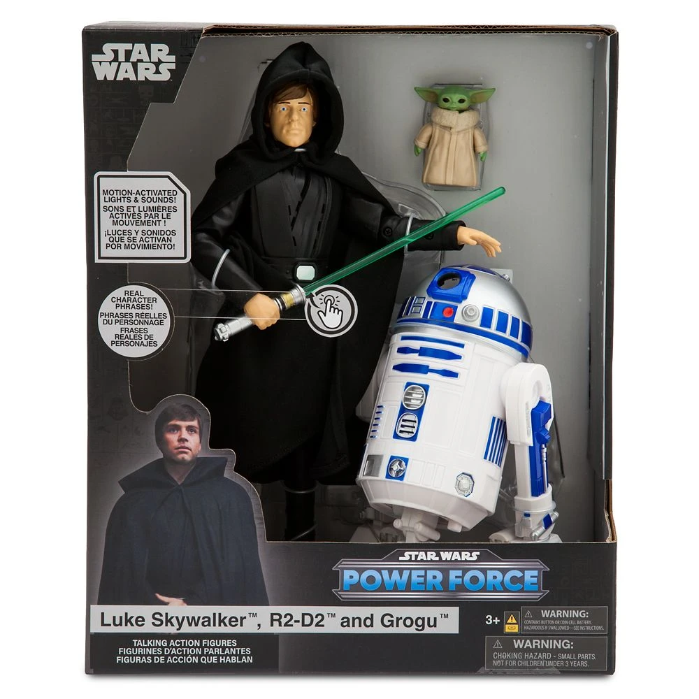 Disney Luke Skywalker, R2-D2 And Grogu Talking Action Figure Set – Star Wars Power Force – 10'' H 4 Disney Luke Skywalker, R2-D2 And Grogu Talking Action Figure Set – Star Wars Power Force – 10'' H - Image 4
