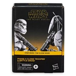 Disney Phase II Clone Trooper And Battle Droid Action Figure Set – Star Wars: The Clone Wars – The Black Series -Disney 1713048380097 7