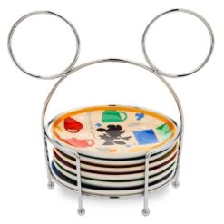 Disney Mickey Mouse And Friends Tidbit Plates With Caddy Set -Disney 3310059146737 2