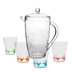 Disney Mickey Mouse Pitcher And Glasses Set