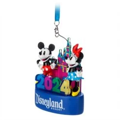 Mickey Mouse And Minnie Mouse Light-Up Figural Ornament – Disneyland 2024 -Disney 3710048300042 2