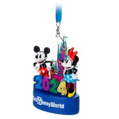 Mickey And Minnie Mouse Light-Up Figural Ornament – Walt Disney World 2024 -Disney 3710048300044 2