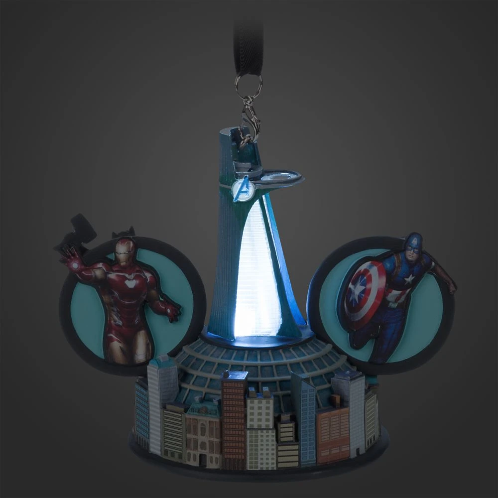 Disney Marvel's Avengers Light-Up Living Magic Ear Hat Sketchbook Ornament 2 Disney Marvel's Avengers Light-Up Living Magic Ear Hat Sketchbook Ornament - Image 2