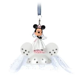 Disney Minnie Mouse Bride Sketchbook Ear Hat Ornament