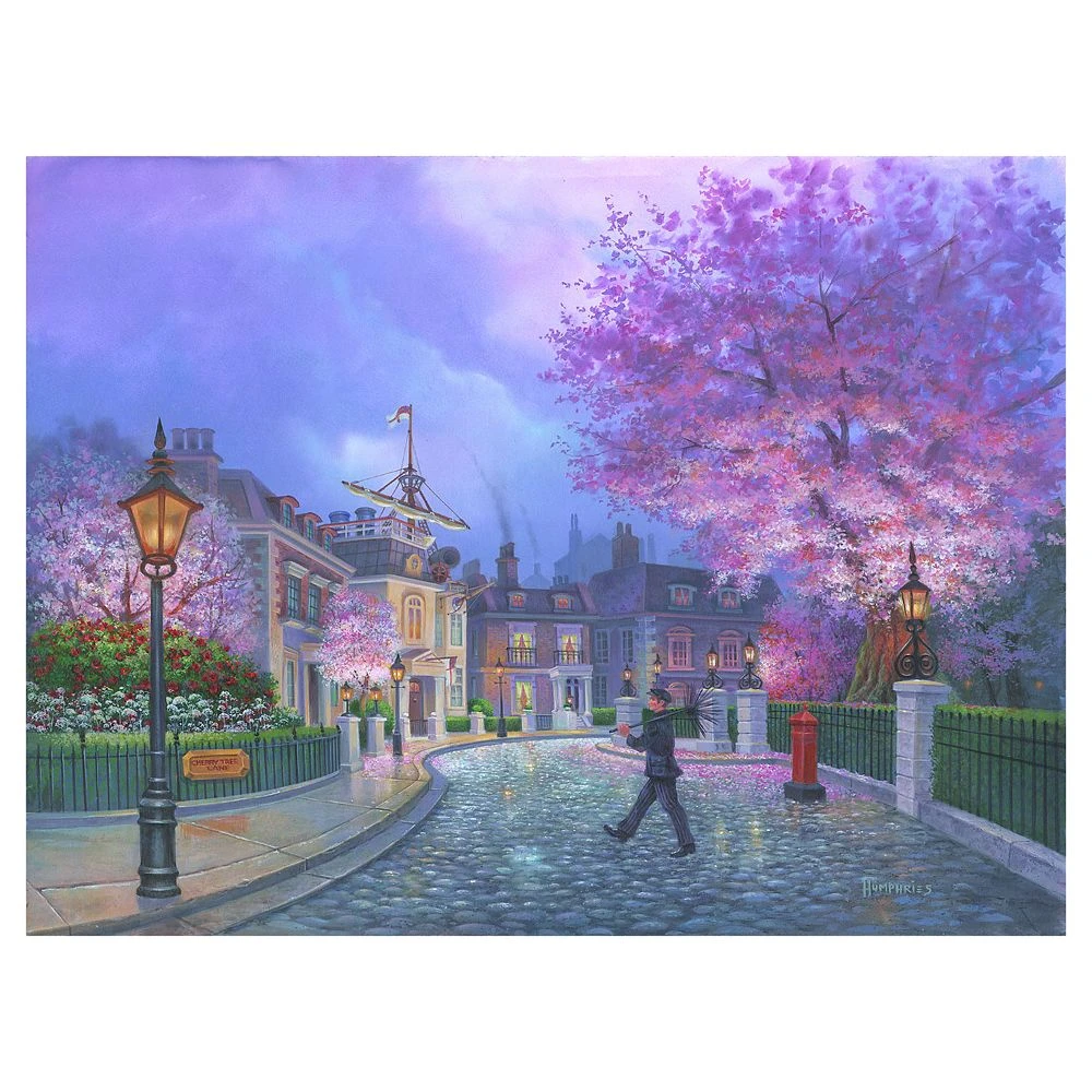 Disney ''Cherry Tree Lane'' Gallery Wrapped Canvas By Michael Humphries – Limited Edition 1 Disney ''Cherry Tree Lane'' Gallery Wrapped Canvas By Michael Humphries – Limited Edition