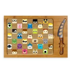 Disney PIXAR Glass Top Serving Tray And Knife Set