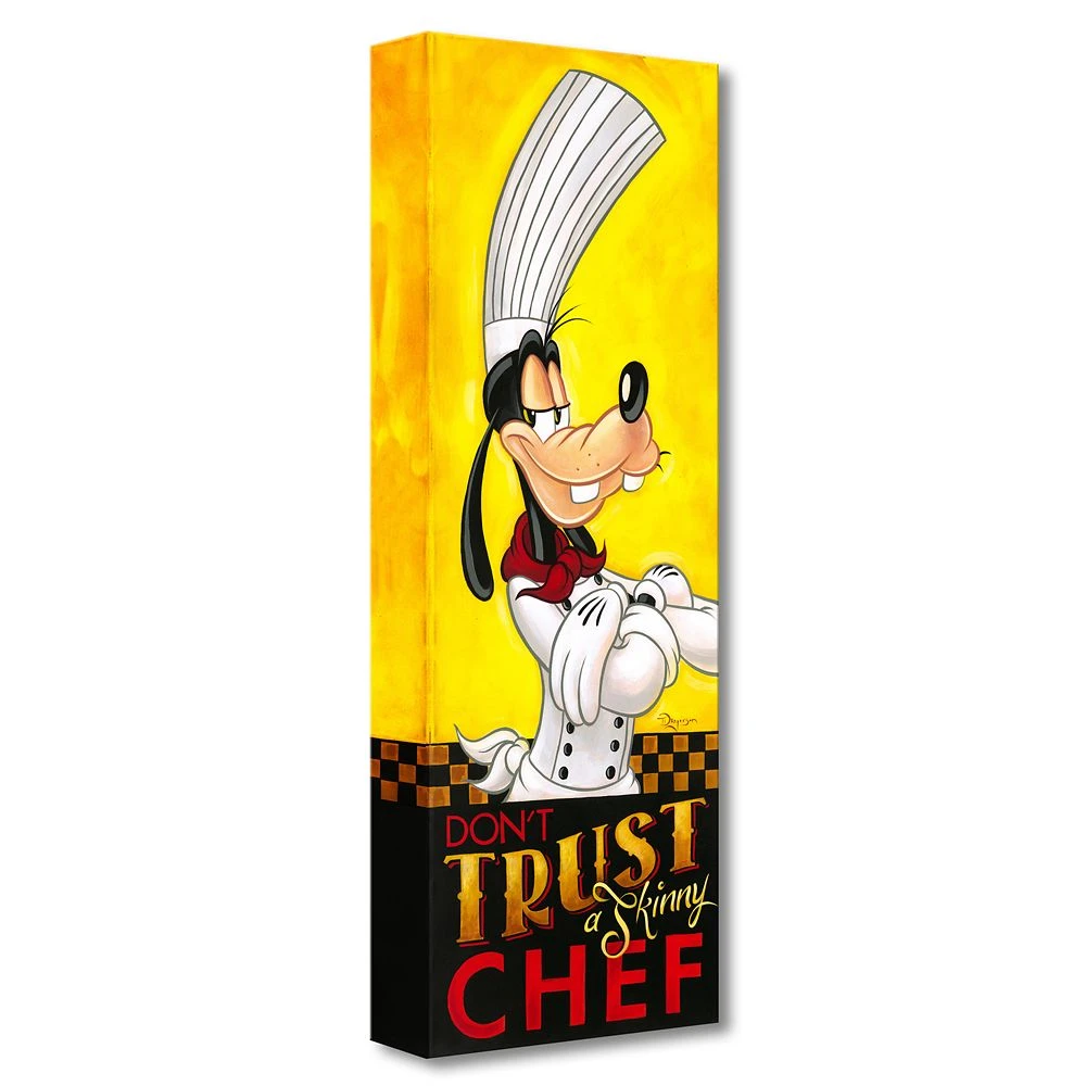 Disney Goofy ''Don't Trust A Skinny Chef'' Giclée On Canvas By Tim Rogerson 1 Disney Goofy ''Don't Trust A Skinny Chef'' Giclée On Canvas By Tim Rogerson