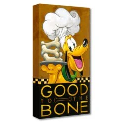 Disney Pluto ''Good To The Bone'' Giclée On Canvas By Tim Rogerson