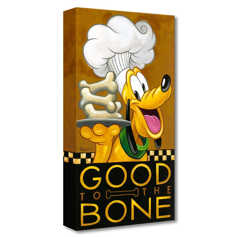 Disney Pluto ''Good To The Bone'' Giclée On Canvas By Tim Rogerson 1 Disney Pluto ''Good To The Bone'' Giclée On Canvas By Tim Rogerson