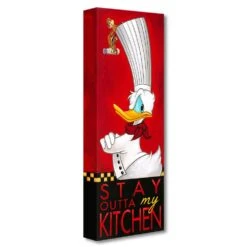 Disney Donald Duck ''Stay Outta My Kitchen'' Giclée On Canvas By Tim Rogerson