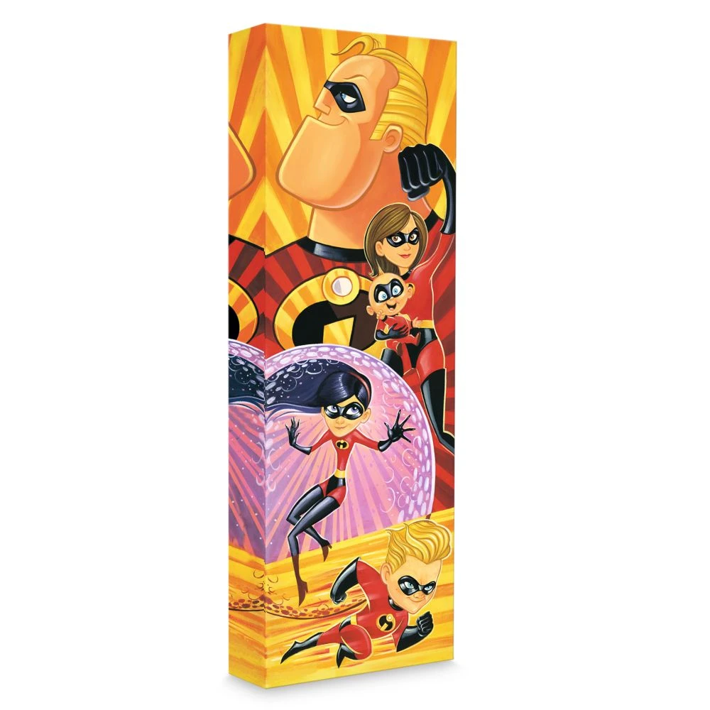 Disney Incredibles ''Incredibles To The Rescue'' Giclée On Canvas By Tim Rogerson 1 Disney Incredibles ''Incredibles To The Rescue'' Giclée On Canvas By Tim Rogerson