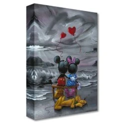 Disney Mickey And Minnie Mouse ''Mickey And Minnie Forever Love'' Giclée On Canvas By Jim Warren – Limited Edition