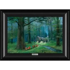 Disney Snow White And The Seven Dwarfs ''Off To Home We Go'' By Peter Ellenshaw Framed Canvas Artwork – Limited Edition