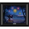 Disney Mickey And Minnie Mouse ''Evening Fireworks On The Beach'' By Tim Rogerson Framed Canvas Artwork – Limited Edition