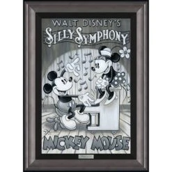 Disney Mickey And Minnie Mouse ''Music By Mickey'' By Tim Rogerson Framed Canvas Artwork – Limited Edition