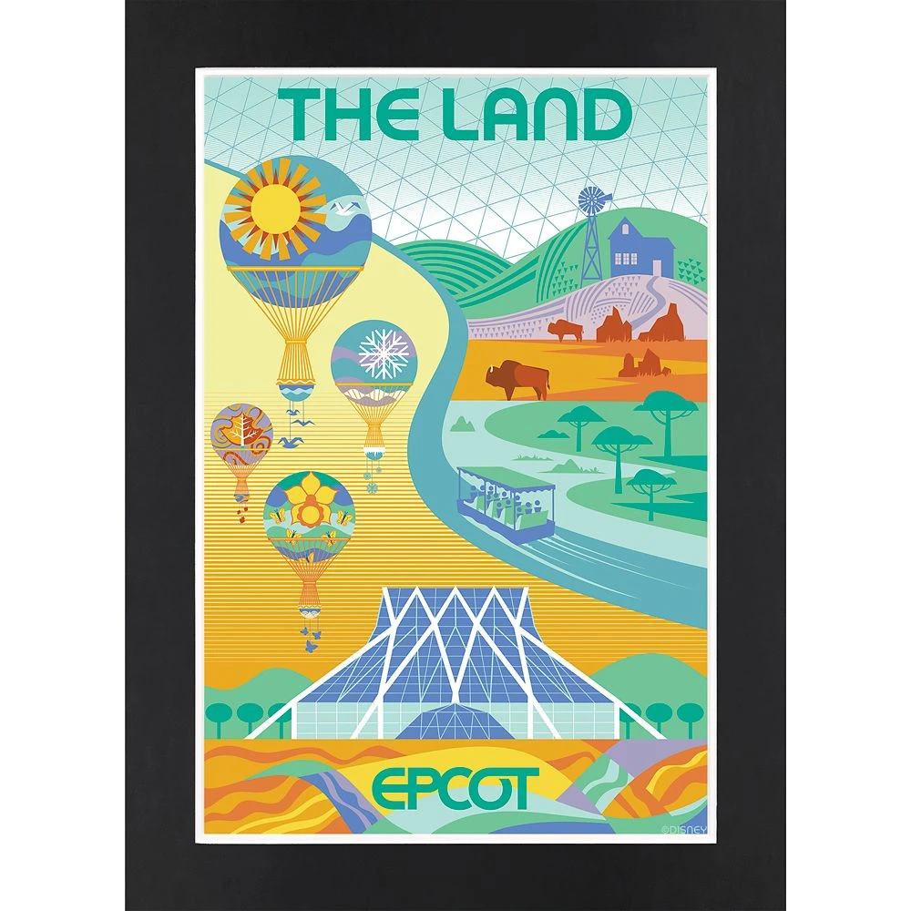 Disney EPCOT The Land Matted Print 1 Disney EPCOT The Land Matted Print