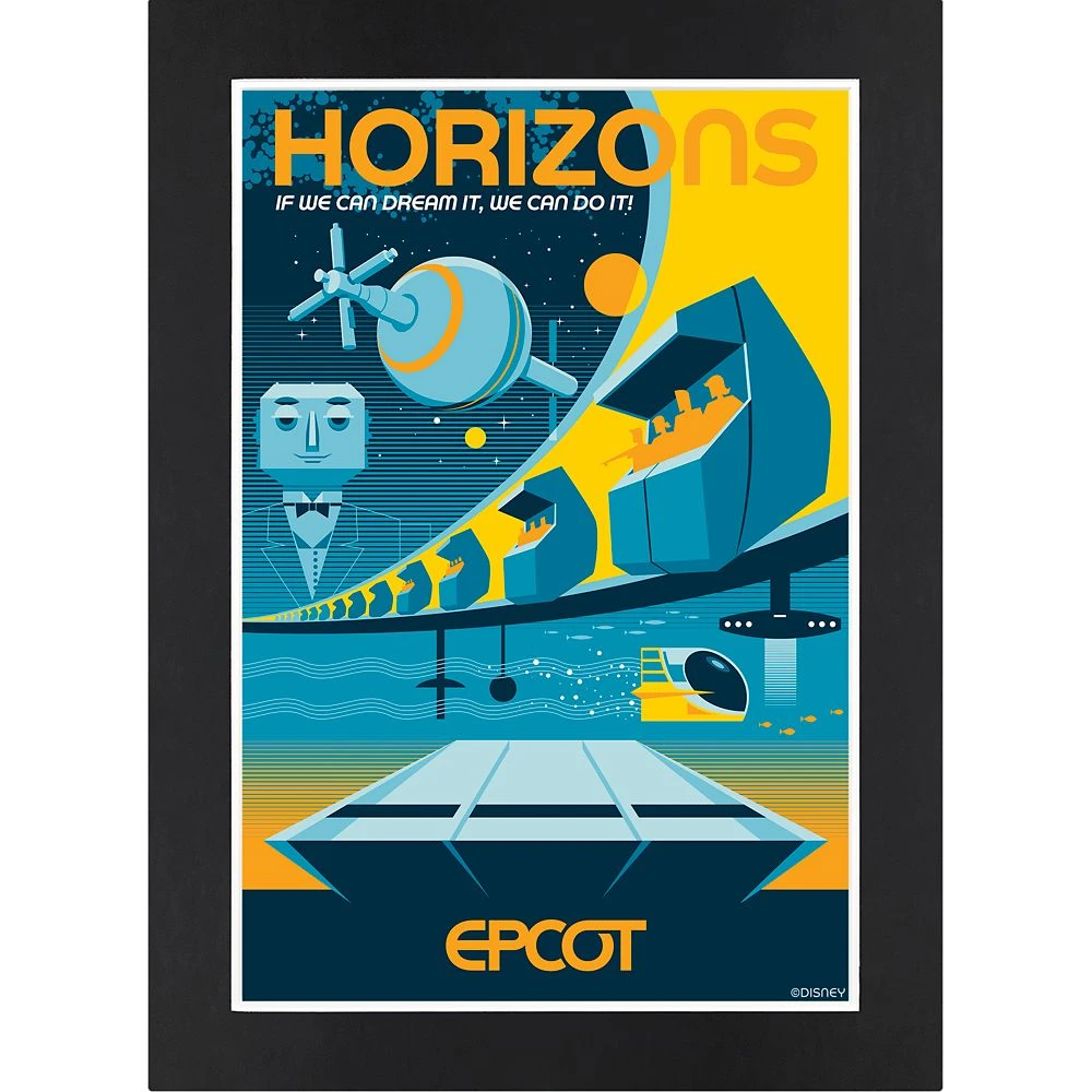 Disney EPCOT: Horizons Matted Print 1 Disney EPCOT: Horizons Matted Print