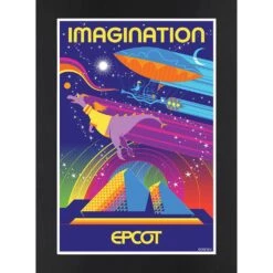 Disney EPCOT Imagination Matted Print
