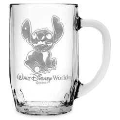 Disney Stitch Glass Mug By Arribas – Large – Personalized
